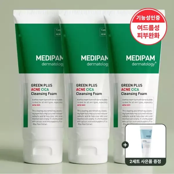 [11번가] (타임딜) 메디팜 진정 시카 대용량 클렌징폼 220ml 3개 /2세트구매시사은품 /문제성피부케어