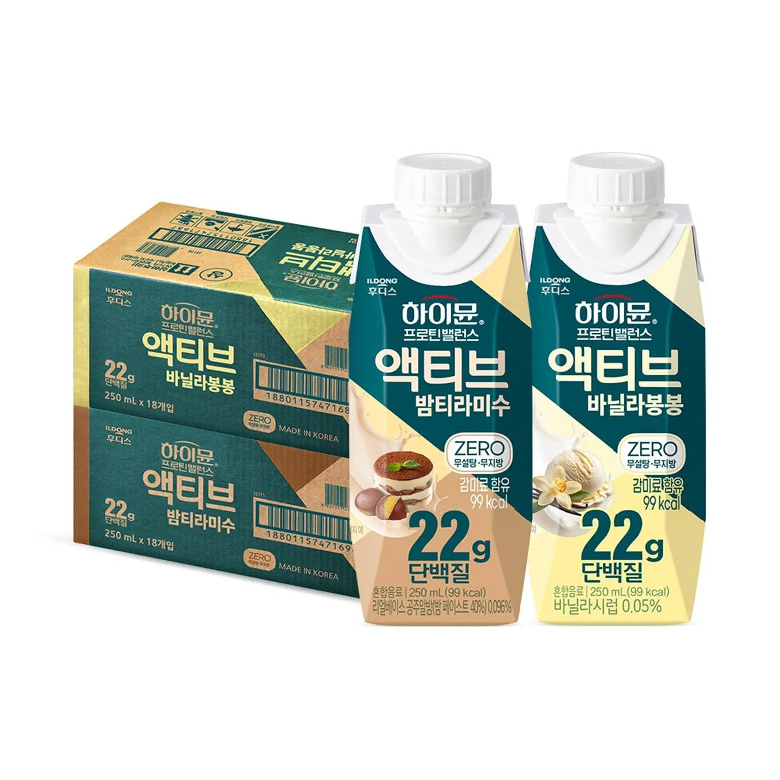 [하이뮨]프로틴 액티브 22g 2종 36개 (바닐라봉봉/밤티라미수)
