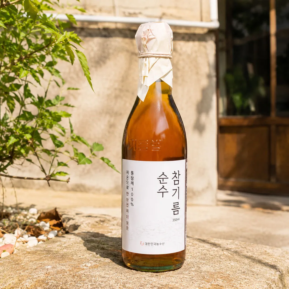 저온압착 참기름 350ml 통깨