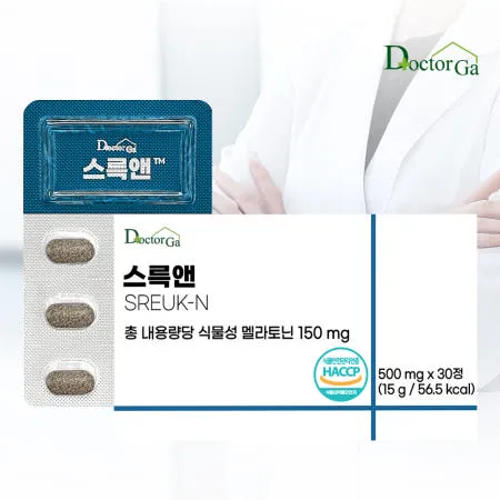 스륵앤 미국 식물성 멜라토닌 5mg 세로토닌 30정, 1개