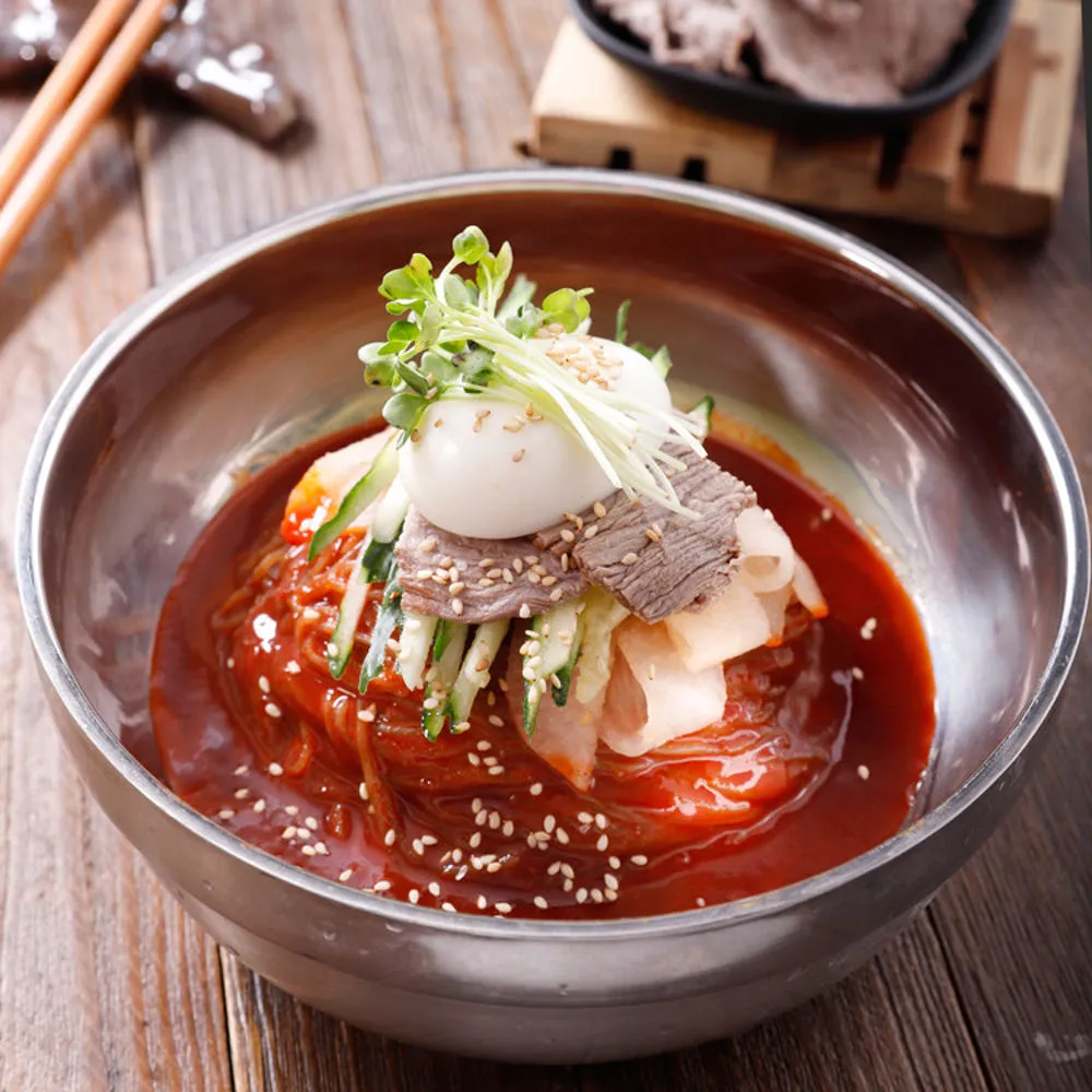 참도깨비 평양냉면 10인 면2kg 양념장500g 비빔 물냉 반반 무김치 : 참도깨비