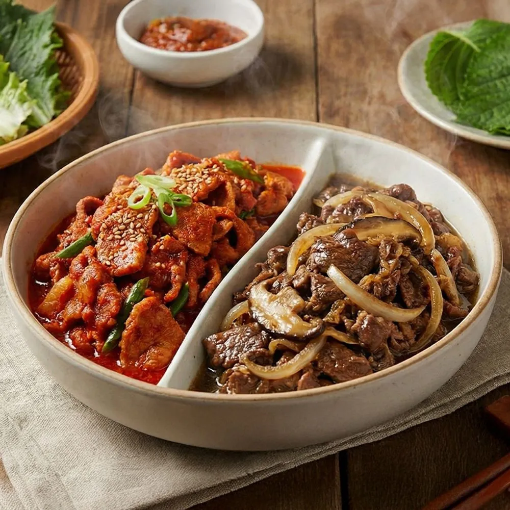 [딜크릿] 푸주 한돈으로 만든 고추장 불고기 4팩 + 간장맛 순한 돼지불고기 4팩 외 : 롯데ON