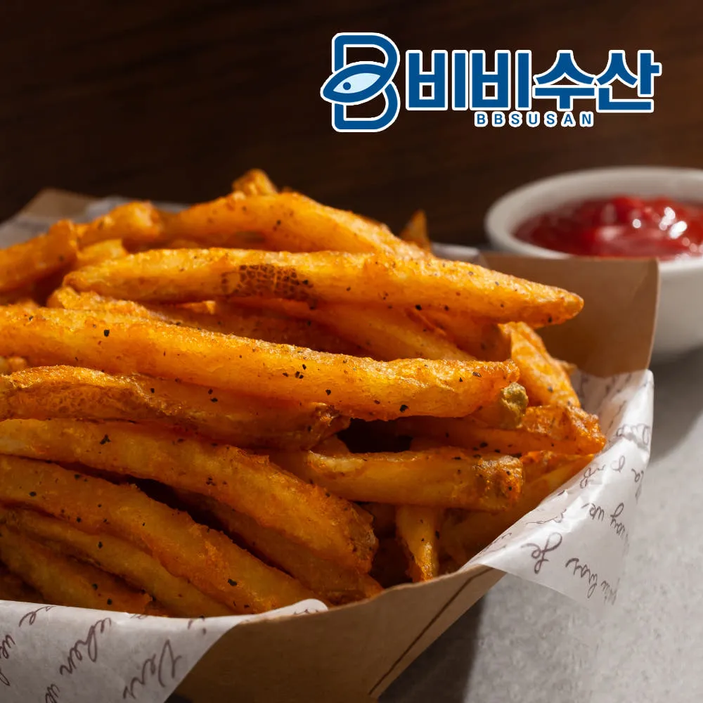 케이준 감자튀김 1kg 슈스트링 레귤러컷 포테이토 : 비비수산