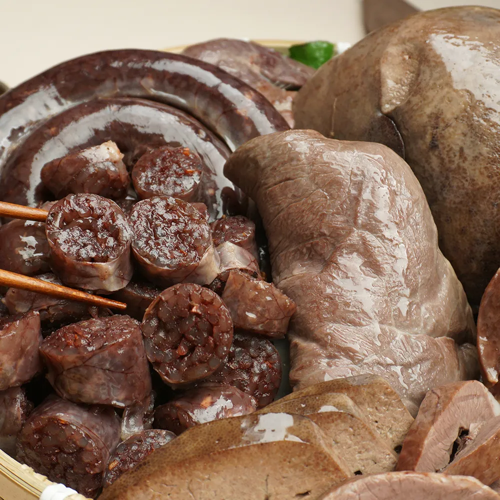 맛팜 옛고을 찰순대, 400g, 1개 + 푸짐한 내장 모둠, 500g, 1개