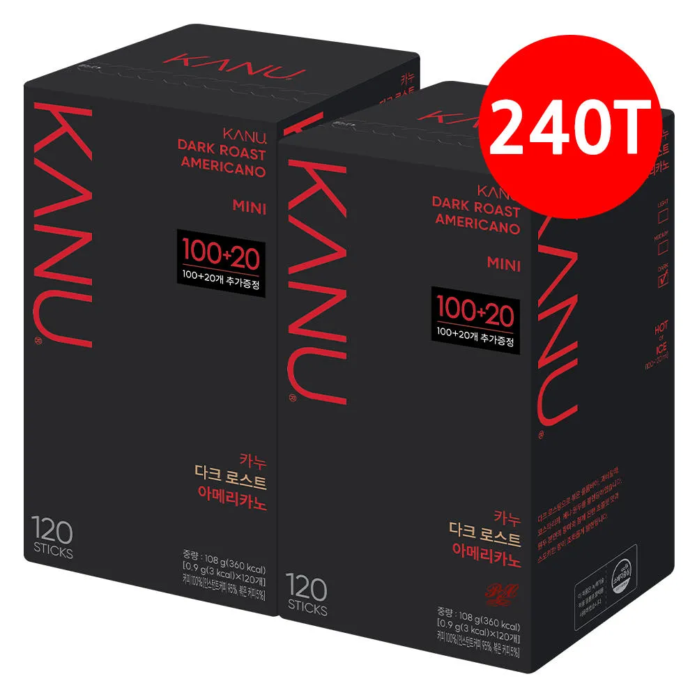 카누 미니 아메리카노 커피 다크로스트, 120개입, 2개 : 일탑B2B몰