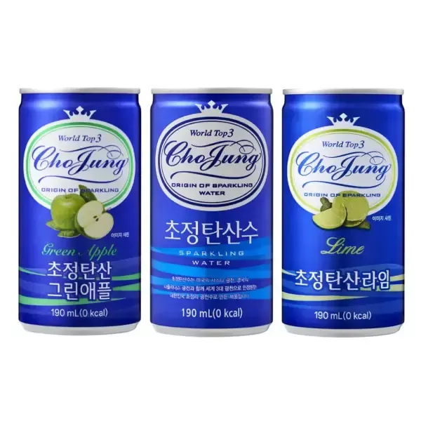 [11번가] 초정탄산수 190ml × 60캔 (플레인/그린애플/라임 택2)