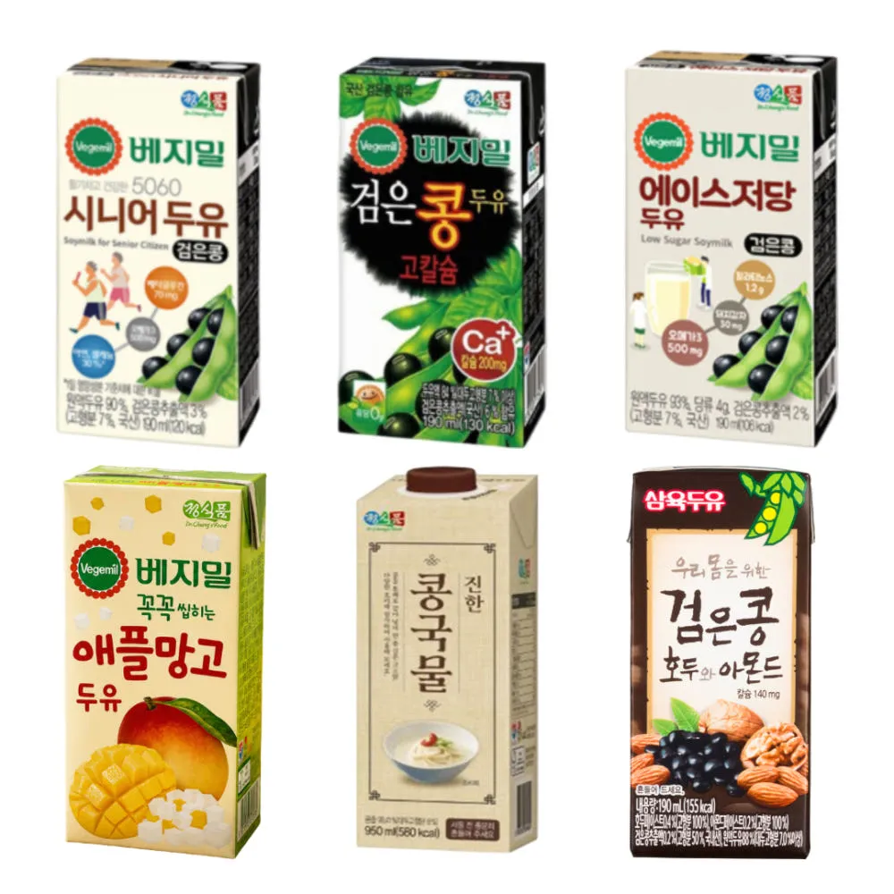 삼육두유 베지밀 시니어 5060 검은콩 고칼슘 에이스저당 두유 진한 콩국물 모음전 : 살림곳간84