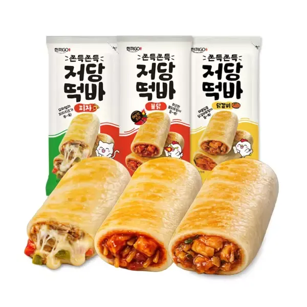 [11번가] [1팩더]쫀득 떡마리 한끼고 저당떡바 9팩(닭갈비3 피자3 불닭3)