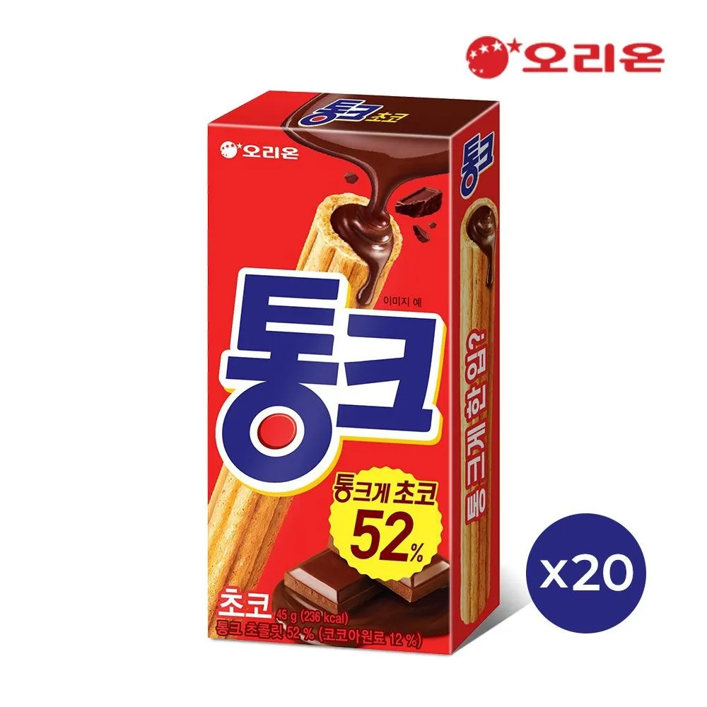 [오리온][메가위크] 오리온 통크 초코 45g 20개 (07.20 순차출고) : 롯데ON