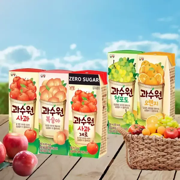 [11번가] 남양 과수원 과일주스 190ml 5종 24팩+24팩 골라담기!