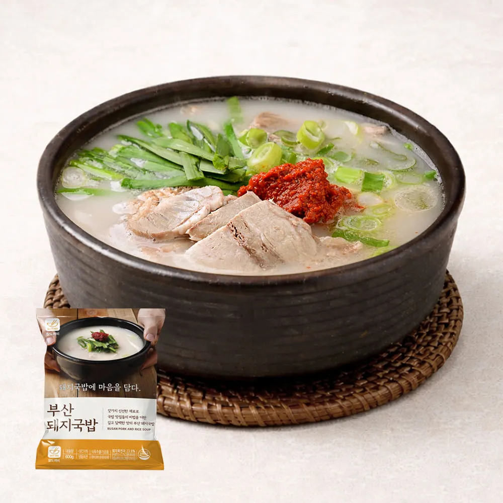 참도깨비 부산 돼지국밥600g 4봉 양념다대기 4봉