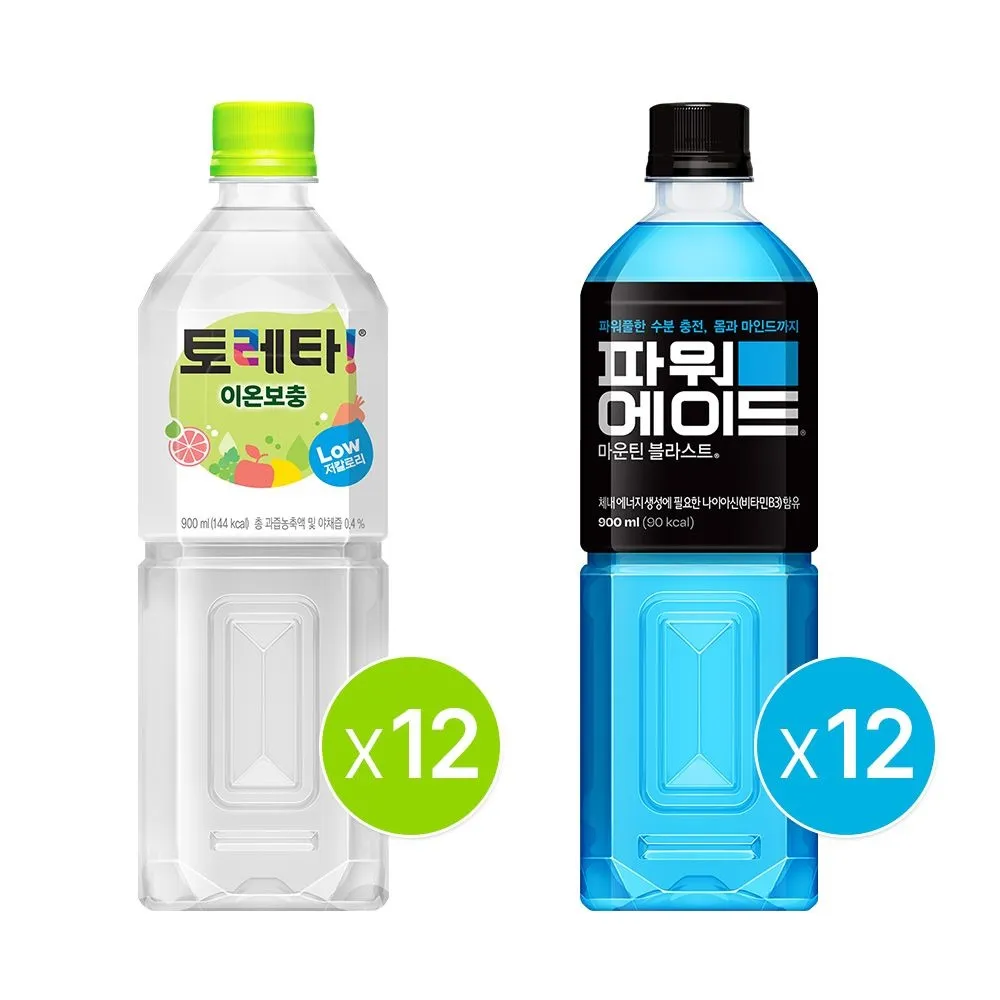 [토레타](본사직영)토레타 900mlPET 12개+파워 마운틴블라스트 900PET 12개_분리배송 : 롯데ON