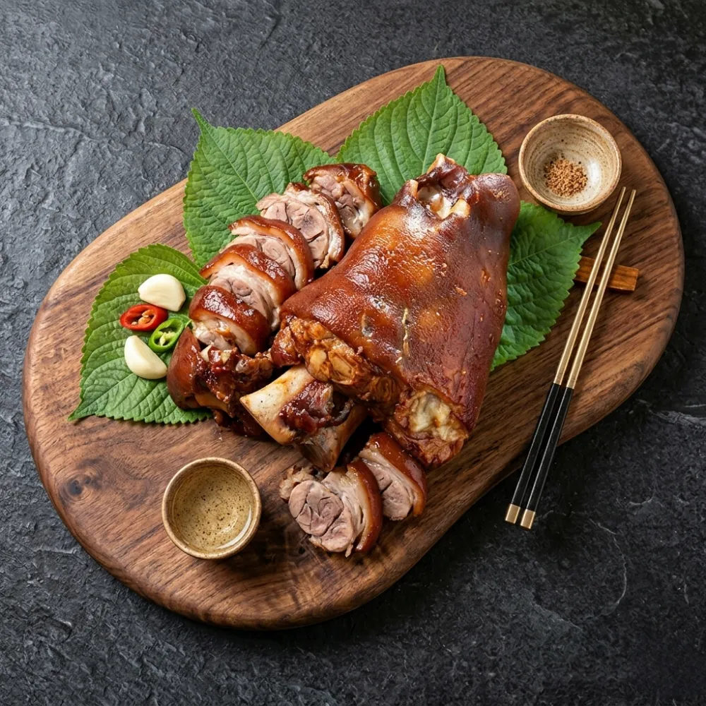 삼형제고기 흑마늘 대왕족발 1.2kg 4인분 1팩 제로당 돼지 뼈