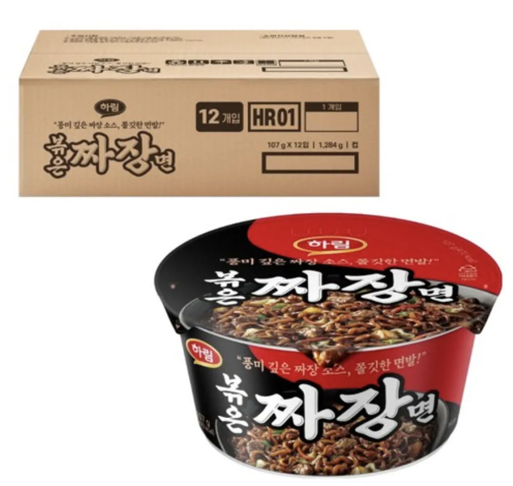 하림 볶은짜장면 컵 107g, 12개