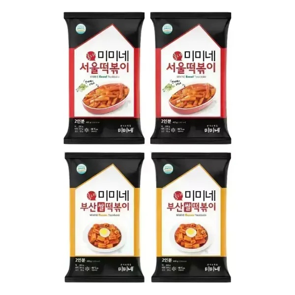 [11번가] [60분러시] 미미네 서울떡볶이 2봉 + 부산떡볶이 2봉 (8인분)