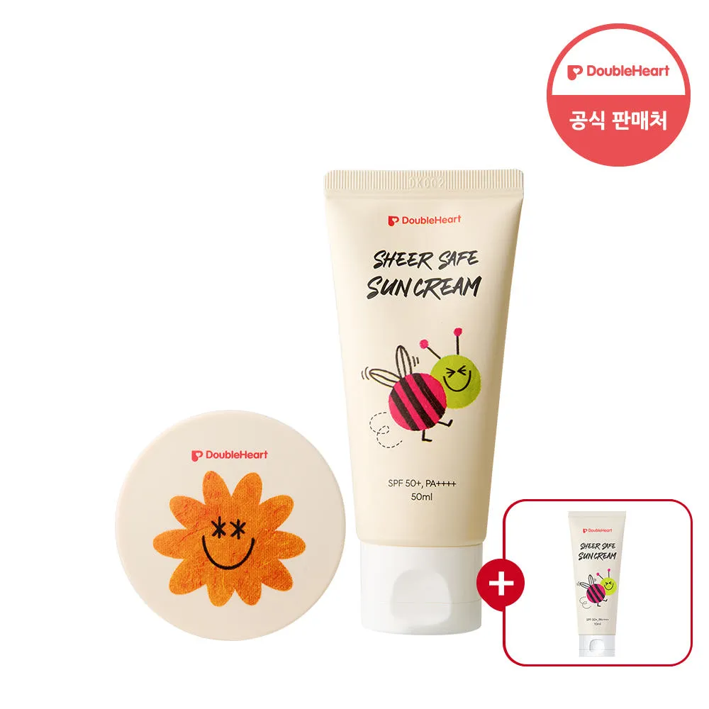 [체험딜] 더블하트 무기자차 순한 선케어 (선크림/선팩트/클렌징워터)