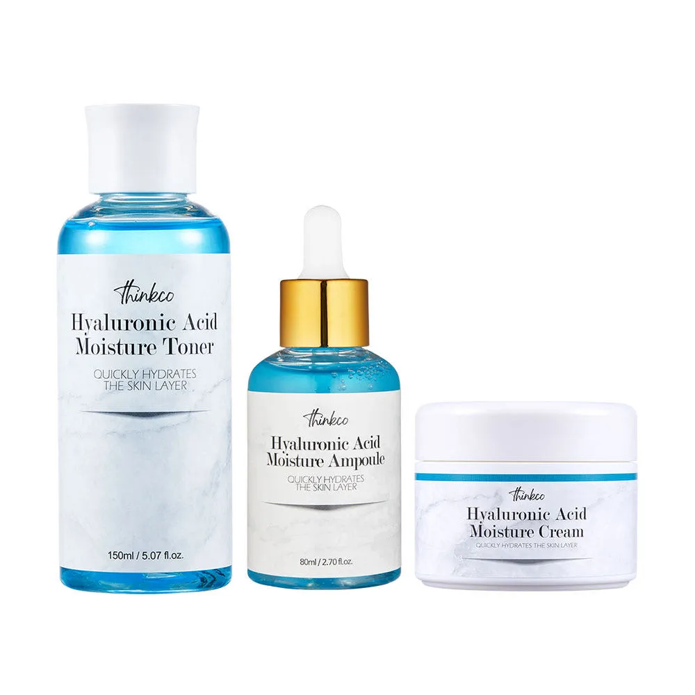 [체험특가 10990] 띵코 히알루론산 수분케어 토너150ml+앰플80ml+크림50ml 스킨케어, 3종세트