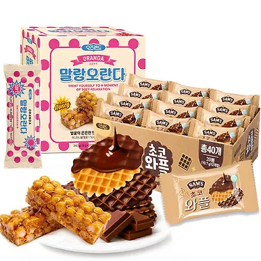 [단독구성] 말랑 조청오란다+진한 초코와플세트