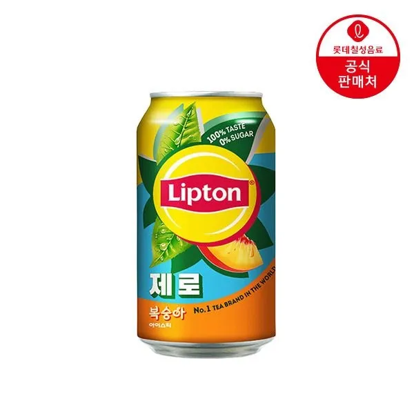 [롯데칠성][딜크릿] 립톤 제로 복숭아 아이스티 355ml 24캔 : 롯데ON