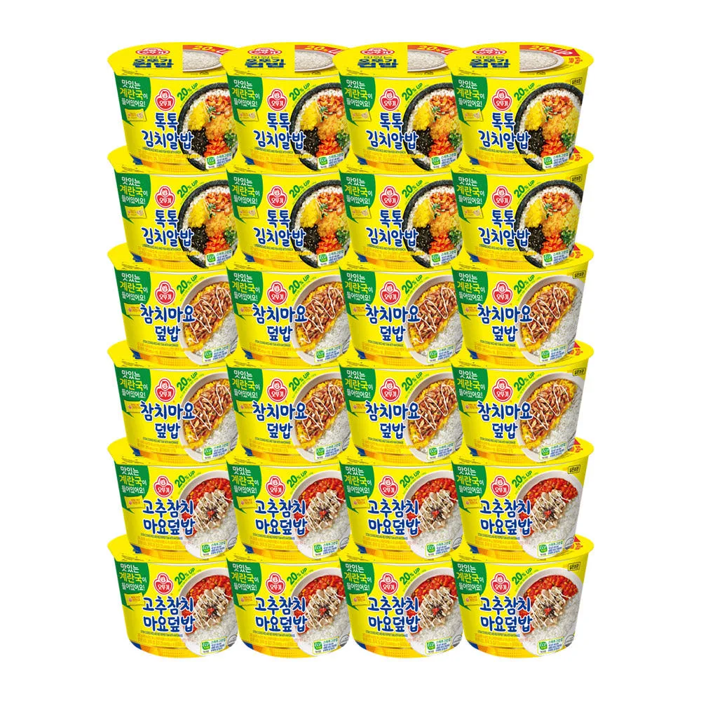 [슈퍼적립] [6+6+6+6] 오뚜기 컵밥 6개 4가지 맛 선택 (톡톡김치알밥 참치마요 치킨마요 진짬뽕밥 외)
