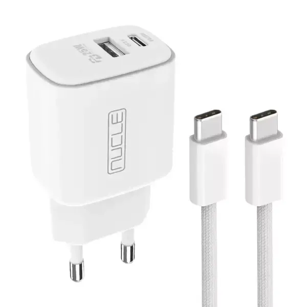 [11번가] [반값딜] 뉴클 25W 충전기 2포트+65W 케이블 2M