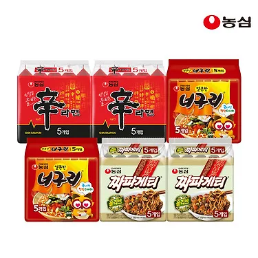 농심 라면 3종 세트 (신라면 10봉 + 너구리 10봉 + 짜파게티 10봉)