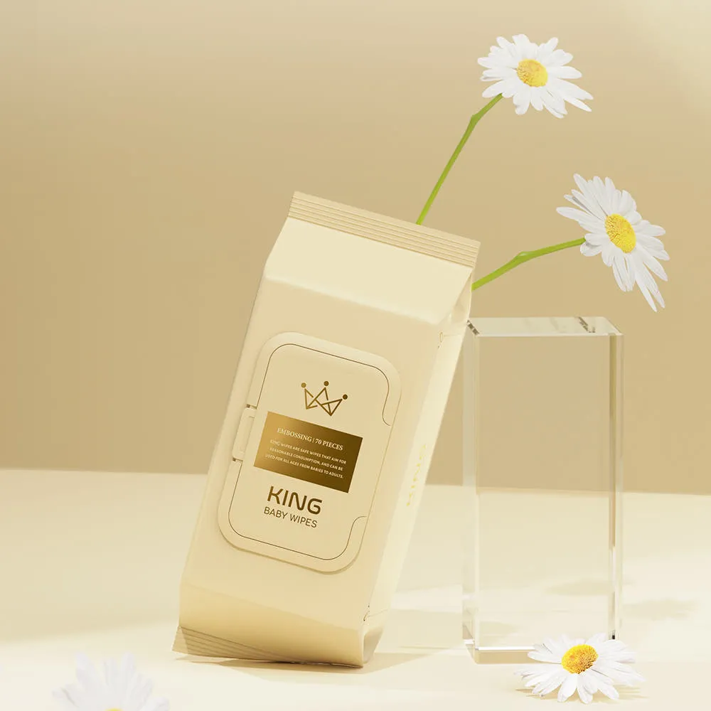 킹 데이지 물티슈 캡형 70매 20팩 (평량 70gsm)