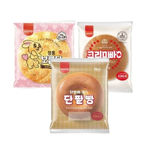 간식빵·디저트 > 삼총사빵 3종 각 3봉씩 9봉(정통크림빵/정통단팥빵/정통보름달) | 오늘의집 쇼핑