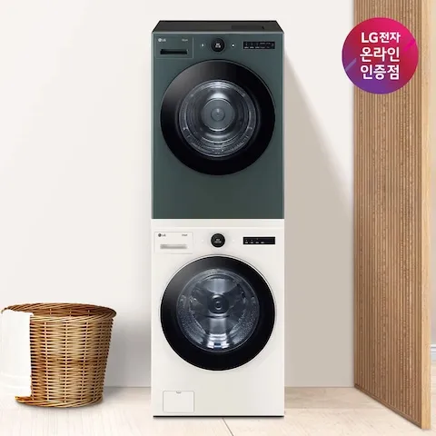LG 트롬 오브제컬렉션 세탁기 24kg + 건조기 20kg 세트 (FX24ENR)