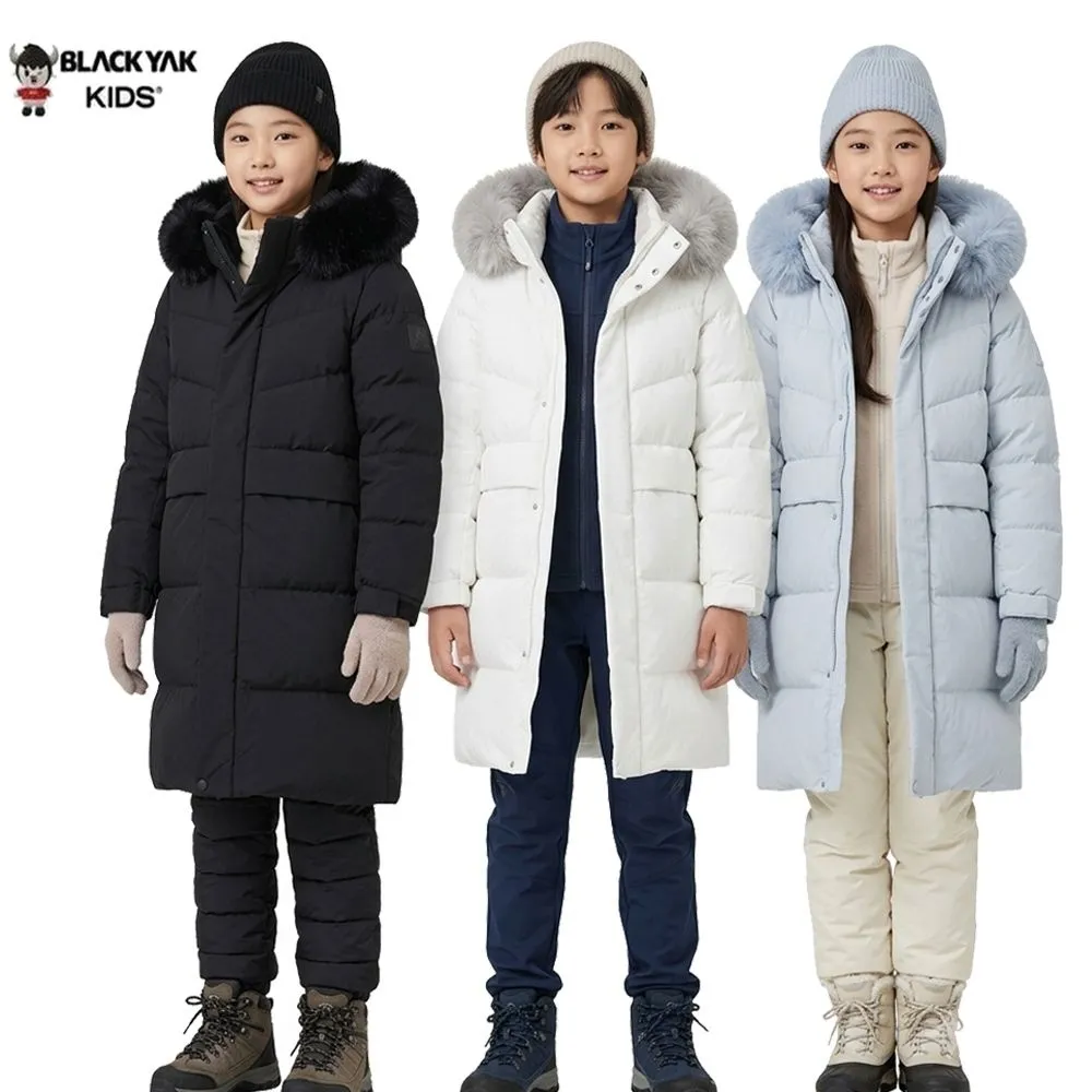 [블랙야크 키즈]택가399,000원)최강한파대비 풍성한퍼 프리미엄구스 S루이구스롱다운자켓 : 롯데ON