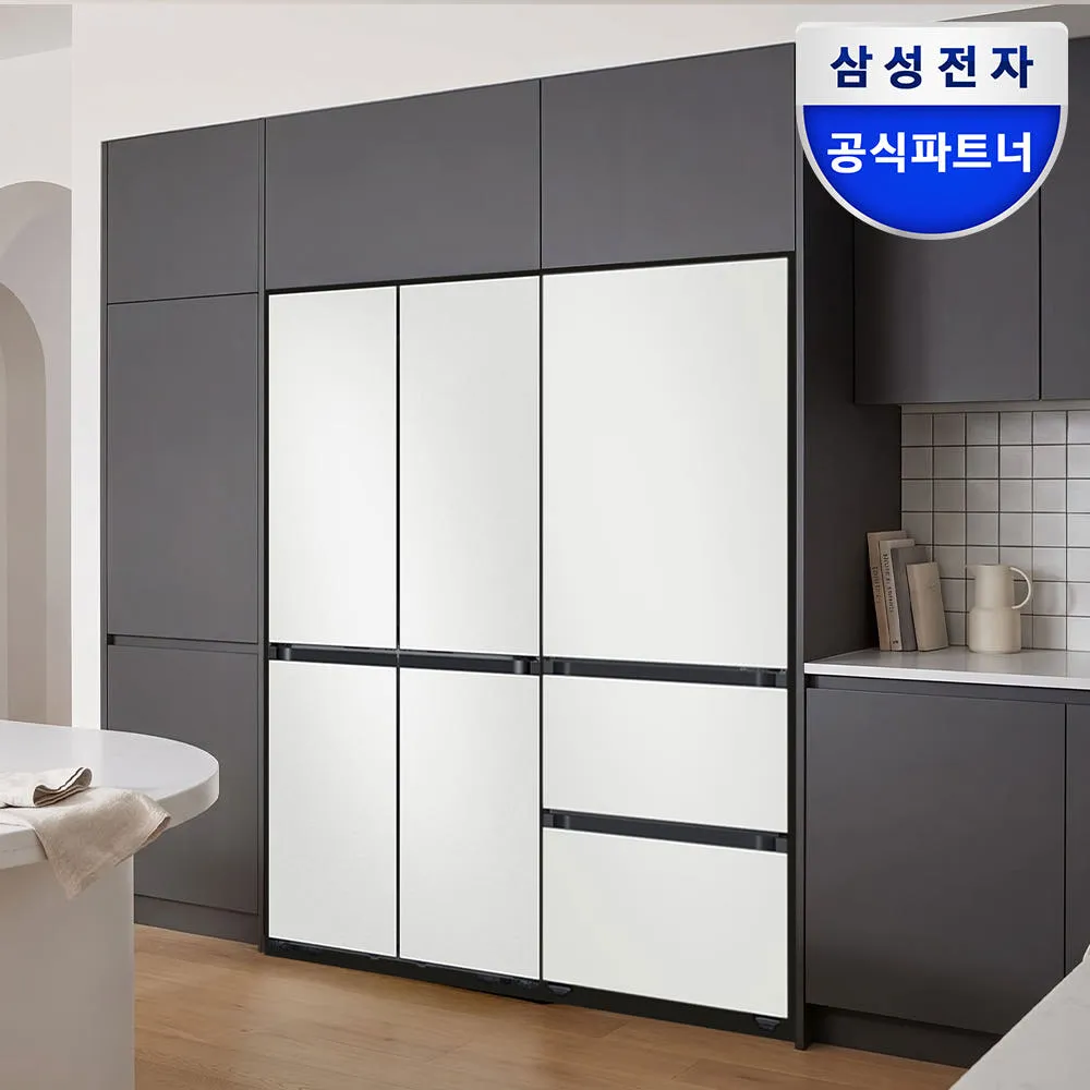 [신제품런칭특가] 삼성 비스포크 키친핏 냉장고 김치냉장고 1등급 세트 RM70H63R1A RQ33DB74C1AP 코타화이트