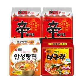 신라면10입 +안성탕면5입 +너구리5입 (총 20봉)