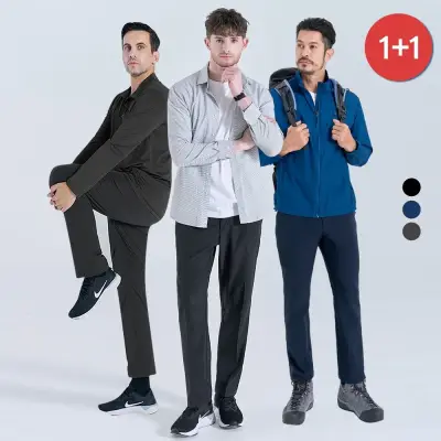 [마운틴 벨리][딜크릿][1+1][기장-5CM] 남성 가을 이중직 아웃도어 워크웨어 팬츠 : 롯데ON