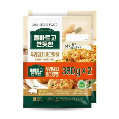 [올바르고반듯한] 우리돼지동그랑땡 380g*4개 4팩