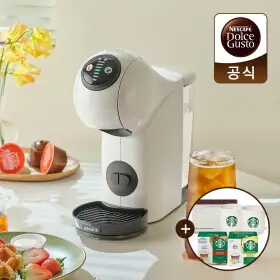 [돌체구스토][엘라이브]돌체구스토 커피머신 지니오 S 베이직+스타벅스 캡슐12입x2박스+돌체틴케이스+스벅머그컵2개
