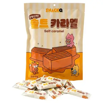 [스낵큐] 소금 카라멜 80p - 캐러멜 80개입