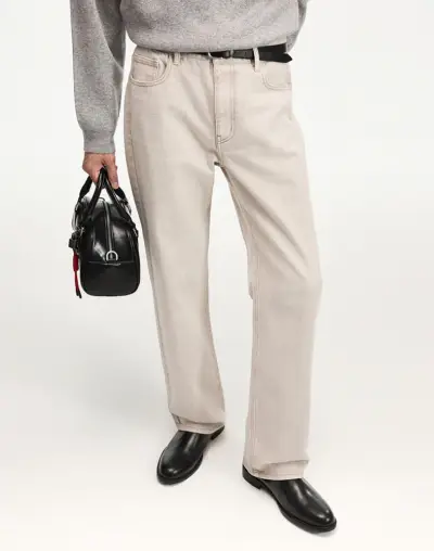 [9/28~순차출고] 티엔지티 Lot.872 Pigment Dyed Straight-Leg Denim Pants (Washed Beige) TNPA6F116I2