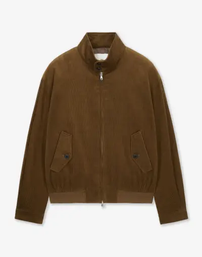 [티엔지티] Corduroy Harrington Jumper (Khaki Brown) TNJU6E101W2