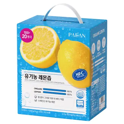 [PAEAN][APP전용][파이안] 유기농 대용량 레몬즙 100포+20포(총120포)