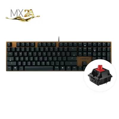 [체리] KC200 기계식 키보드 풀배열 풀윤활 저소음 사무용 블랙, MX2A 적축