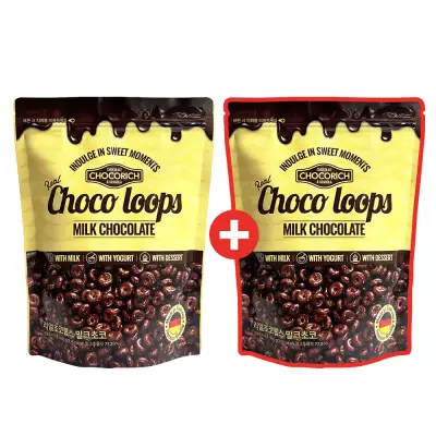 [1+1] 초코리치 리얼초코룹스 밀크초코 450g 초코링 시리얼 (총 2봉)