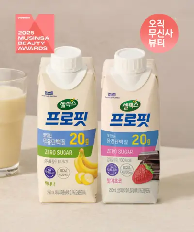 [셀렉스] (SELEX) [혼합 22개입] 프로핏 드링크 바나나 250ml 18개 + 딸기초코 4입