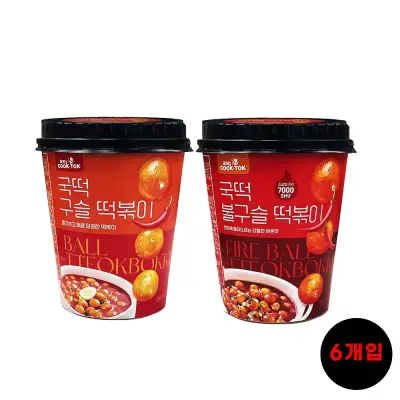 [국민학교] 구슬 컵볶이 떡복이 108g x 6개입