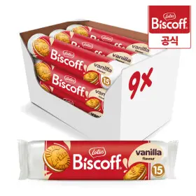 로투스 비스코프 샌드 바닐라 150g x 9개 커피과자 스낵 산도