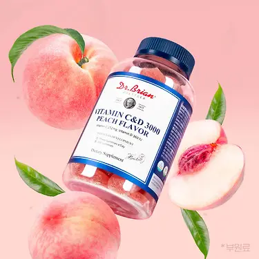 [닥터브라이언] 복숭아맛 비타민C&D 구미 2통+30구미 더! | 톡딜