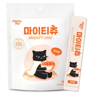 [고양이간식] 짜먹는 간식 마이티츄 연어, 참치, 치킨 3가지맛 (12g x 30개입)