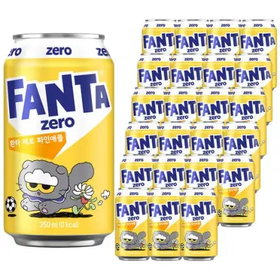 [환타] 제로 파인애플 탄산음료, 350ml, 24개 - 환타/써니텐