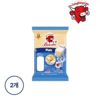 [래핑카우] 벨큐브 플레인 15큐브 / 핑거푸드 집들이 와인안주 코스트코치즈 78g, 2개