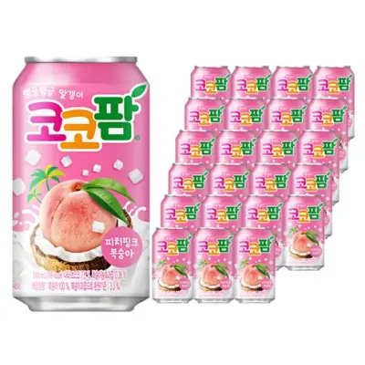[코코팜] 피치핑크 복숭아, 340ml, 24개 - 커피음료