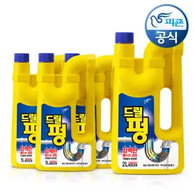 배수구 세정제 드릴펑 1Lx3개+2Lx1개p